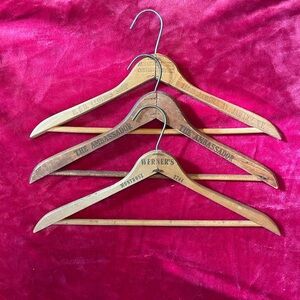 Vintage Wooden Hangers Set of 3